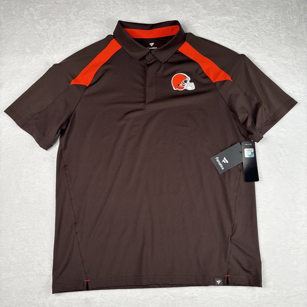 Cleveland Browns Fanatics Polo Shirt NFL Football Sports Men's Size Large
